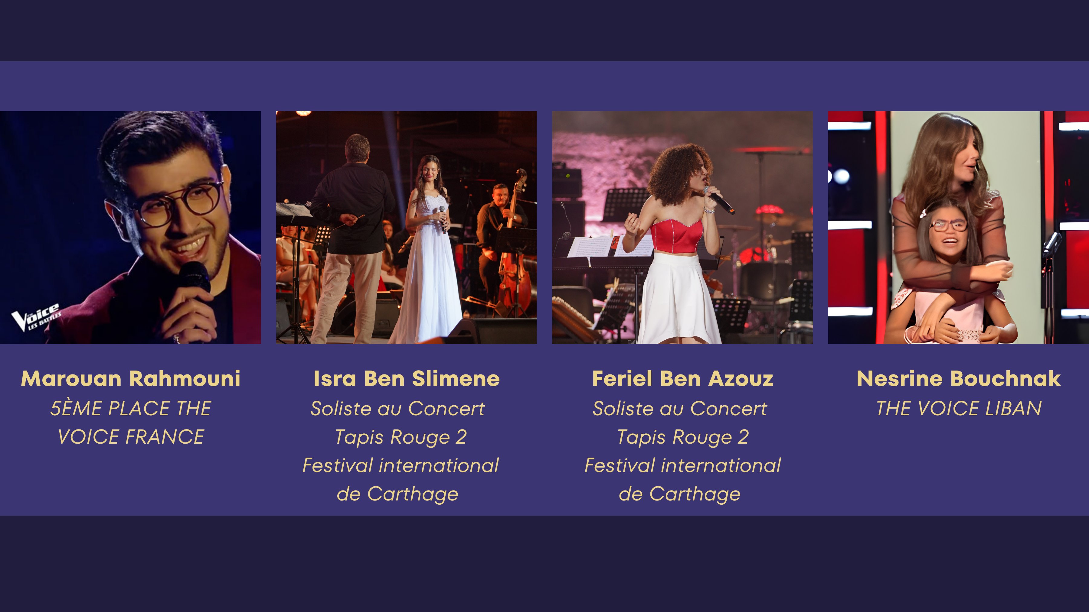 Nos Stars — Marouan Rahmouni · Isra Ben Slimene · Feriel Ben Azouz · Nesrine Bouchnak